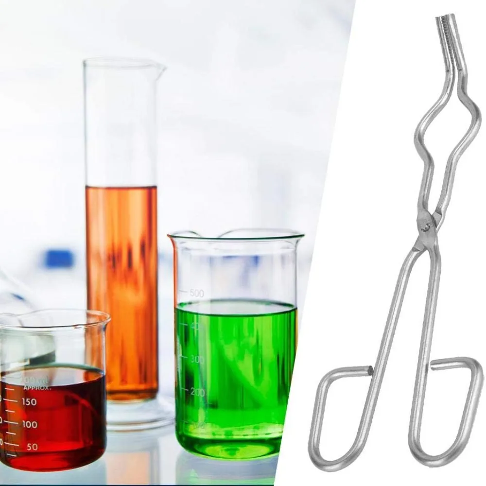 Durable Stainless Steel Crucible Tongs 24cm Professional Forceps Clamp Holder Pliers Foundry
