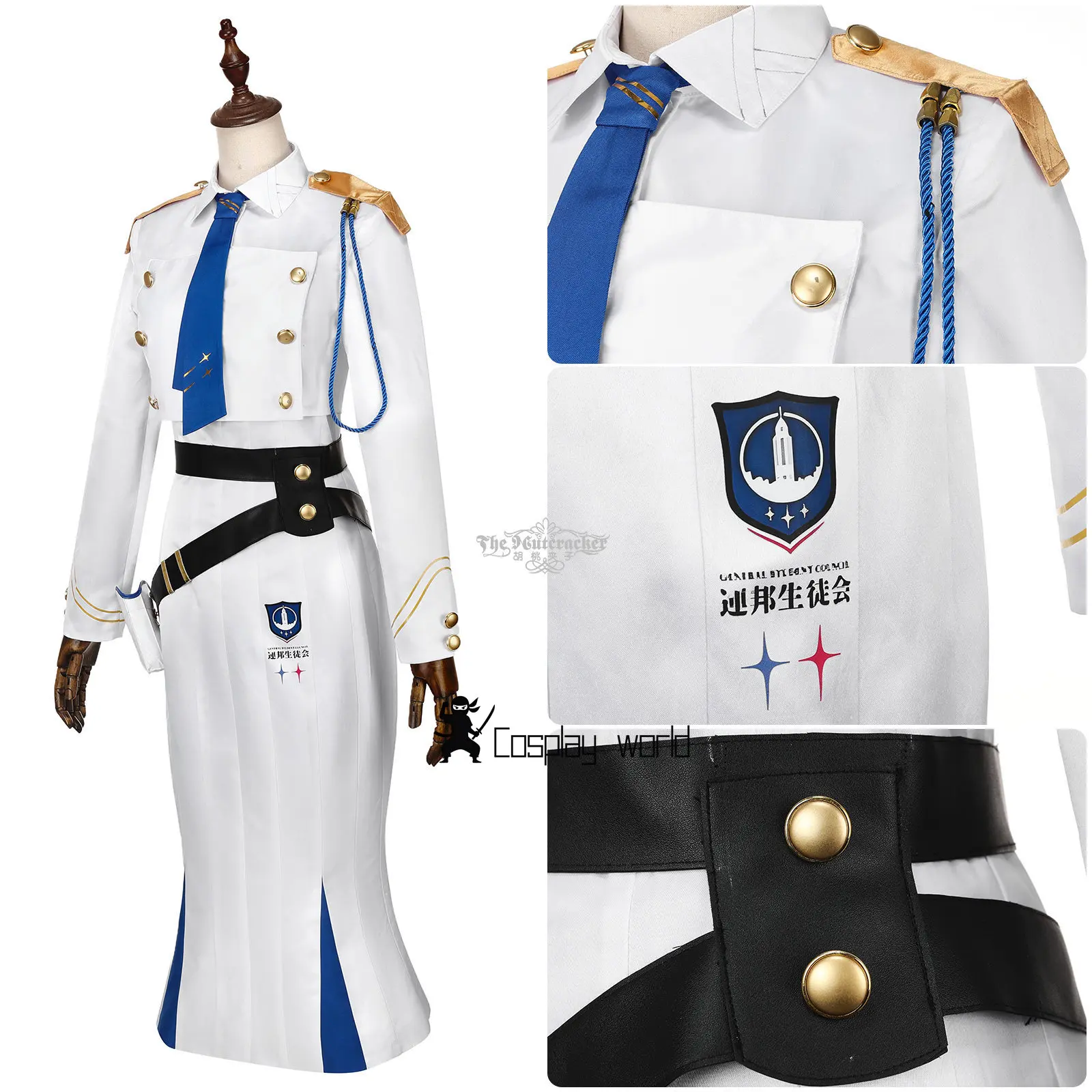Disfraz de Cosplay de Aoi Oki del Juego Blue Archive, Traje para Halloween, Carnaval, Fiesta, Uniforme de Juego de Rol