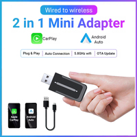 Srnubi Wired to Wireless Carplay 2in1 Android auto Mini Adapter Auto Connection 5.8GHz Wifi OTA Update Plug and Play Universal
