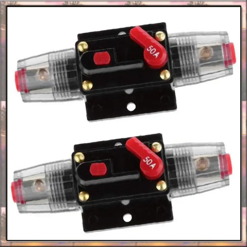BAAZ ร้อน Circuit Breaker 12 V-48 V DC 50A รีเซ็ตรถสเตอริโอ Circuit Breaker ระบบป้องกันพลังงาน