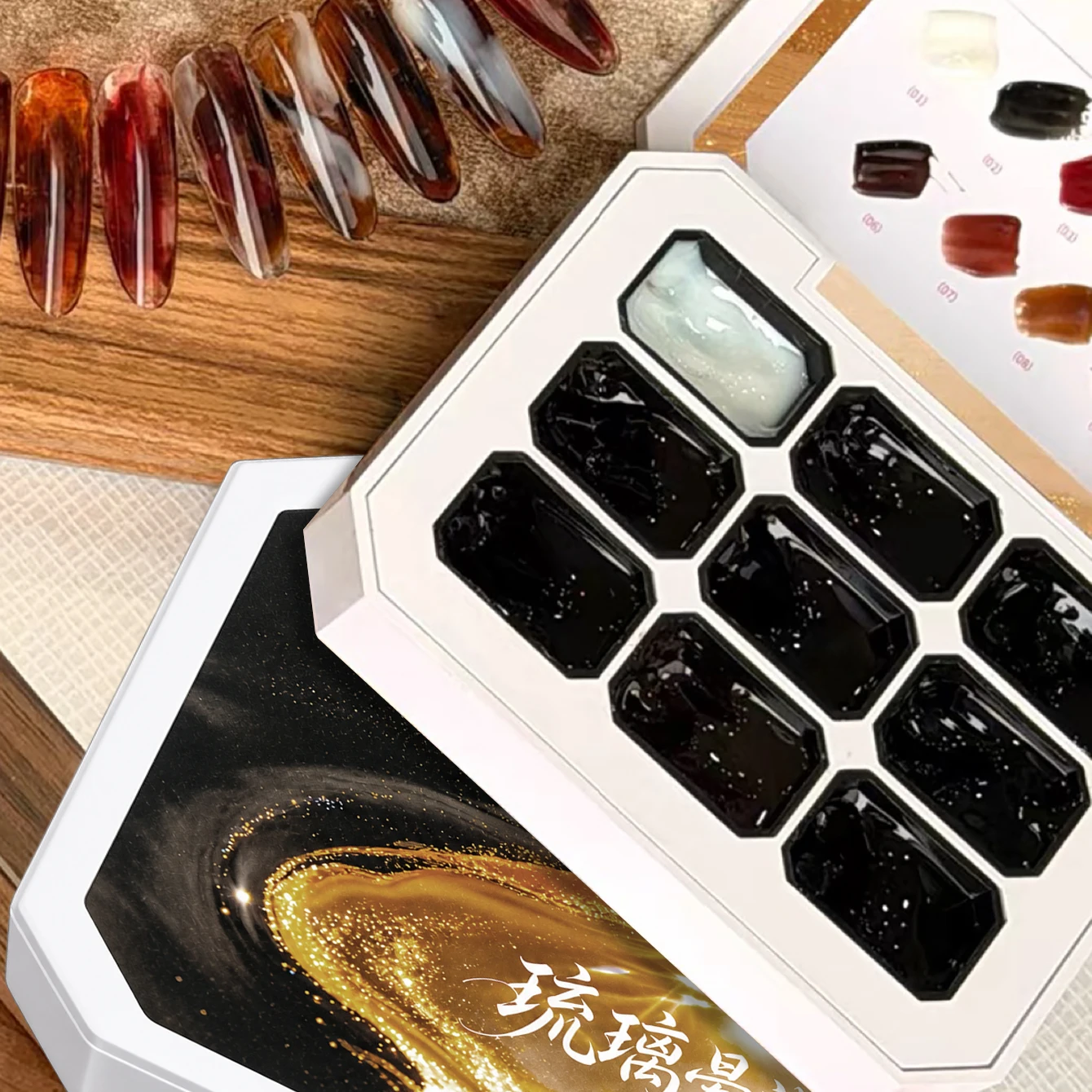 MIANEL 9-Color Glass Glaze Ombre Gel Polish 2026 Fall New Arrivals Ice-Clear Glass Glaze Maillard Tone Ombre Gel E-Commerce