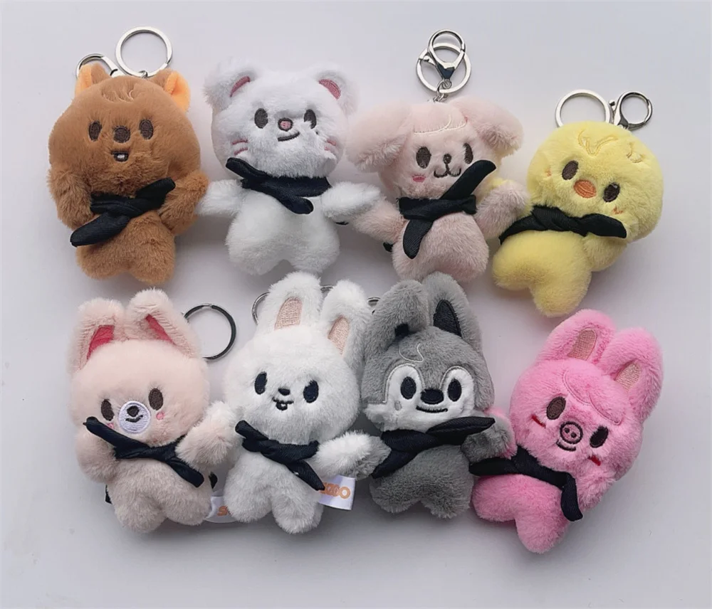 10cm Str-ay Animal Wandering Plush Toy Keychain Soft Pillow Kawaii Room Bag Clothes Decoration Collection Model Friend Kid Gift