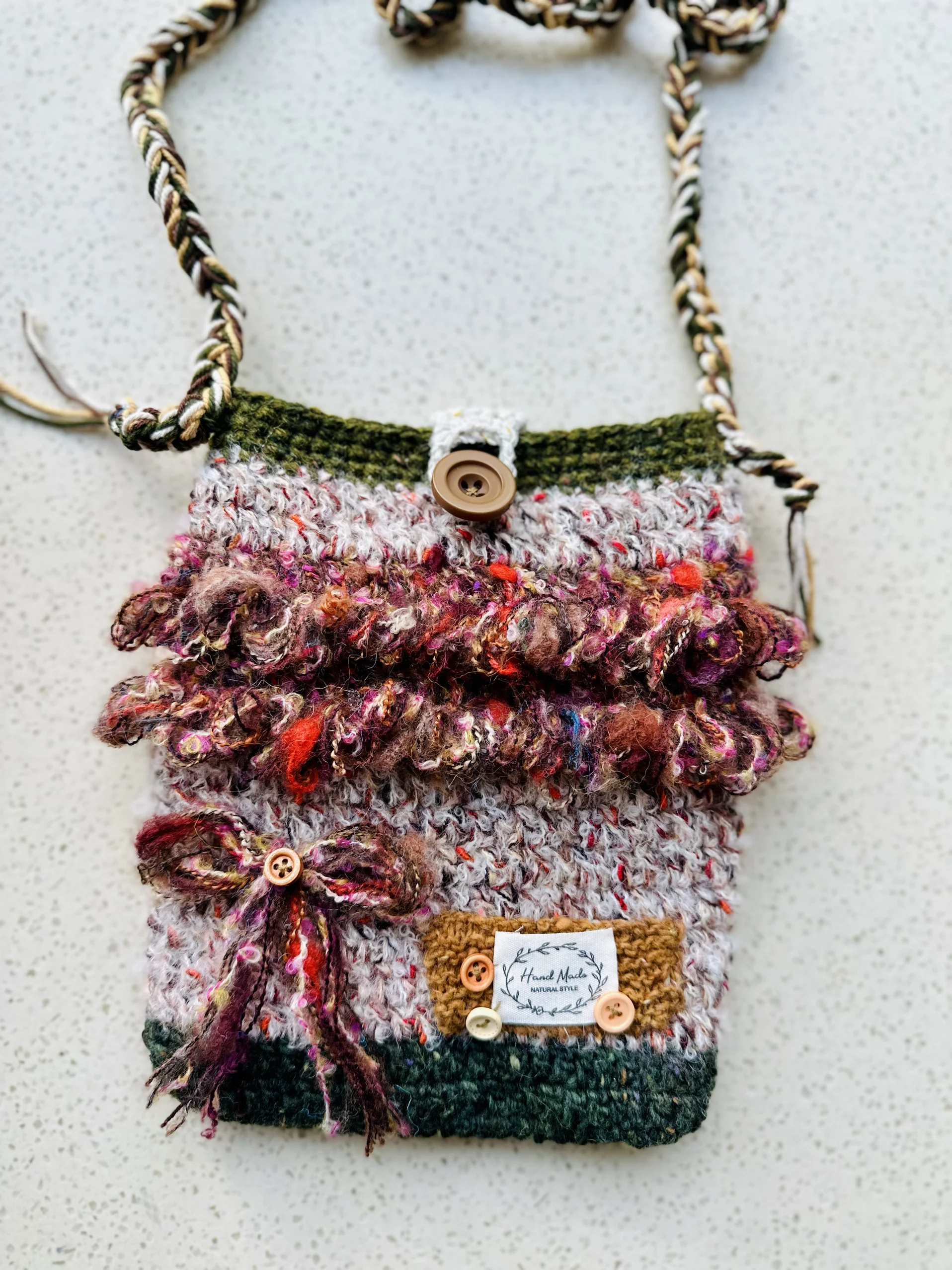 Niche Personality Hand-Woven Creative Handmade Gift Wool Woven Bag Crossbody