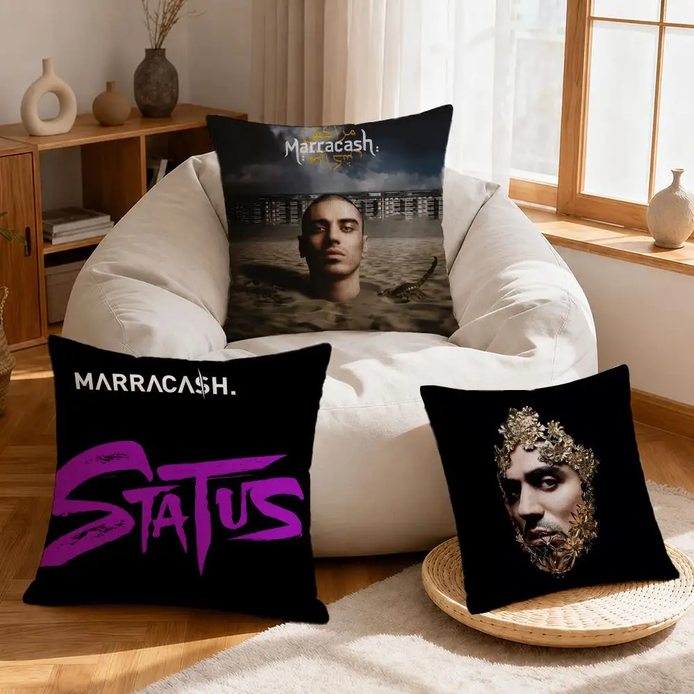 Rapper Marracash Cushion Cover Linen Anti-Mite Antibacterial Cushion Cover Invisible Zipper Sofa Decor