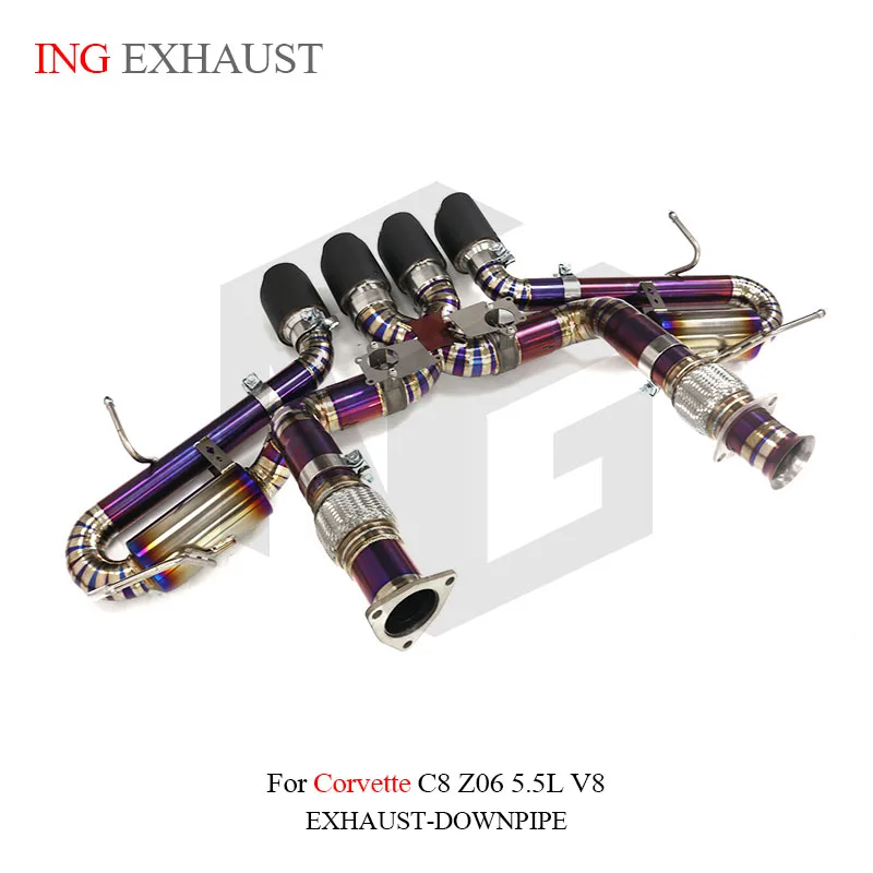 

for Corvette C8 Z06 5.5L V8 Purple Titanium catback OEM Valve Exhaust car Parts Accessories