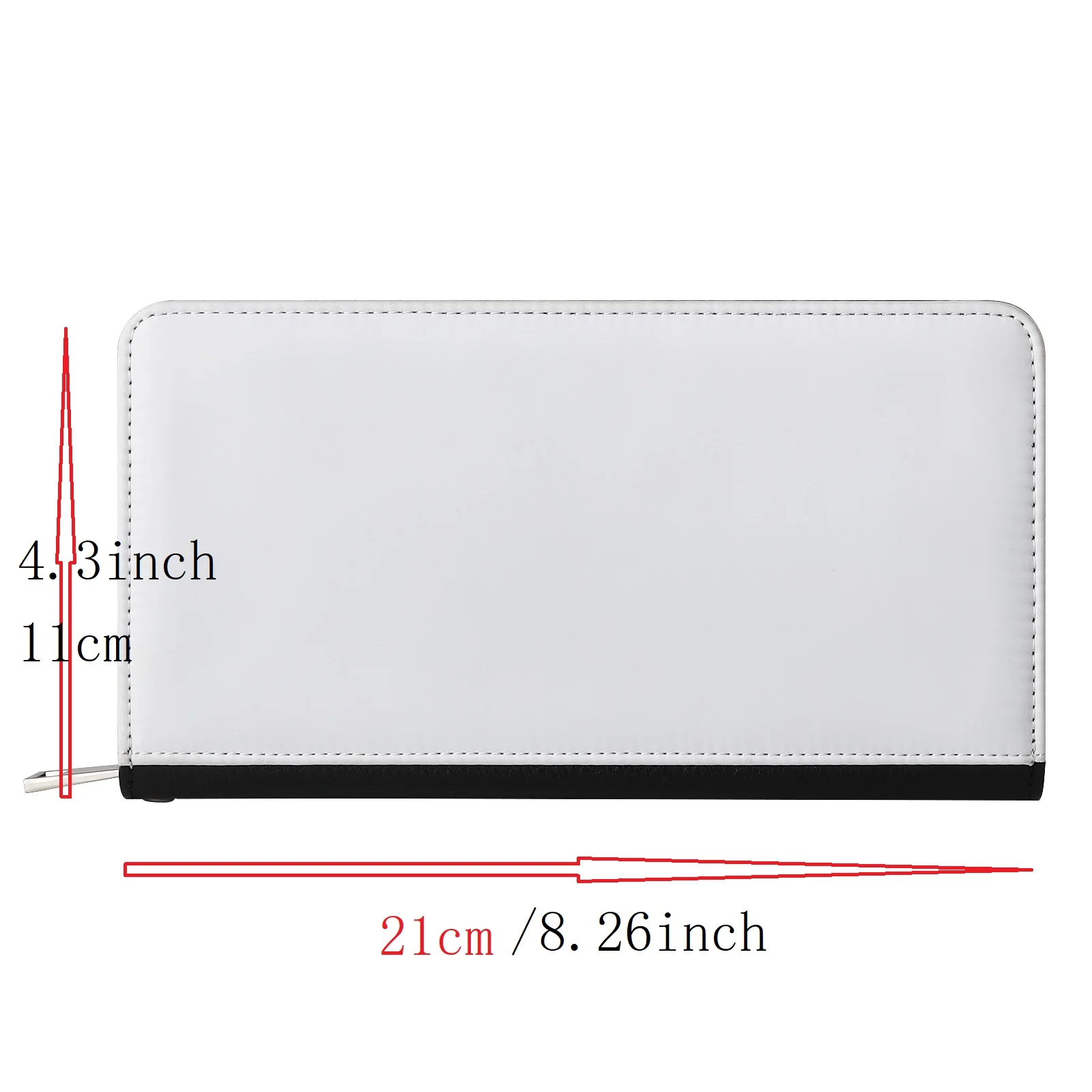 Sublimation Blank Leather Wallet Zipper Purse With Wristbind Woman High Quality PU Credit Card Holder Purse For Print Logo Image