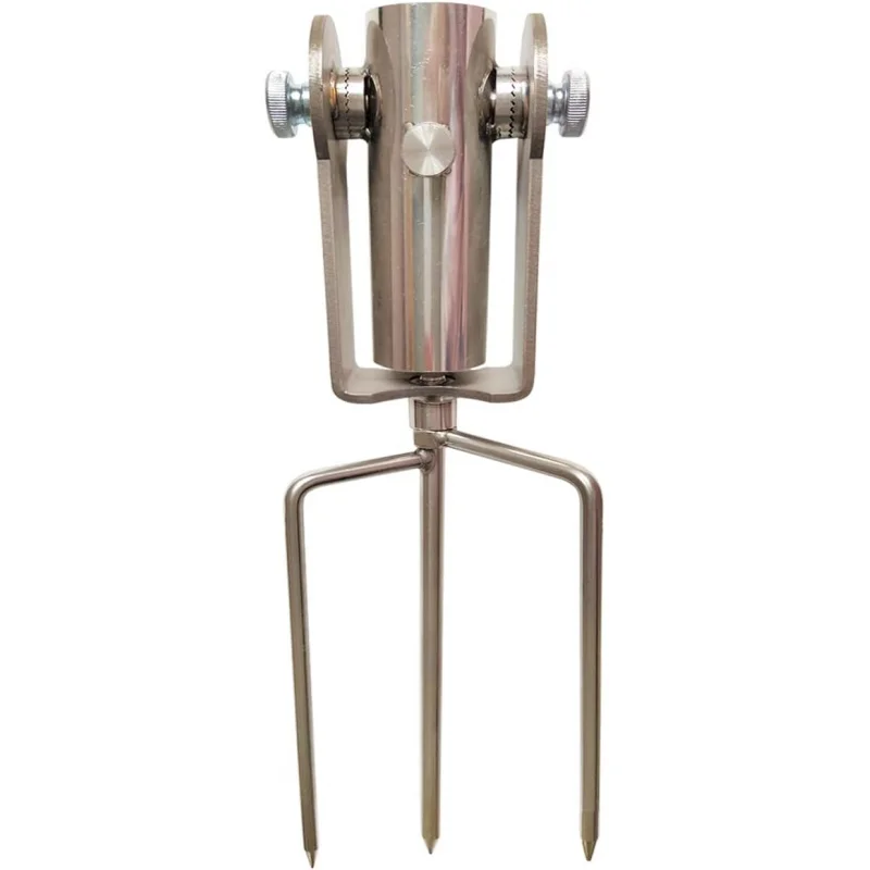 

Outdoor lawn umbrella holder-adjustable angle design stainless steel umbrella stand to resist strong winds and rust for grass,