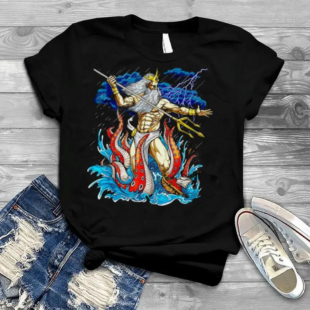 Greek God Poseidon Trident Ancient Greek Mythology Myths T Shirt