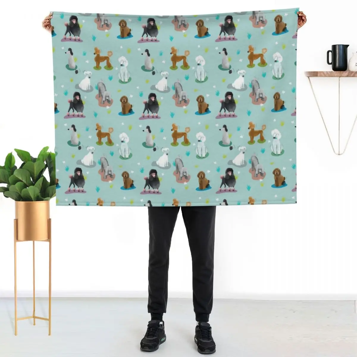 Retro exit poodles Throw Blanket Plush Decoratives Heavy Vintage manga Luxury Thicken Blankets