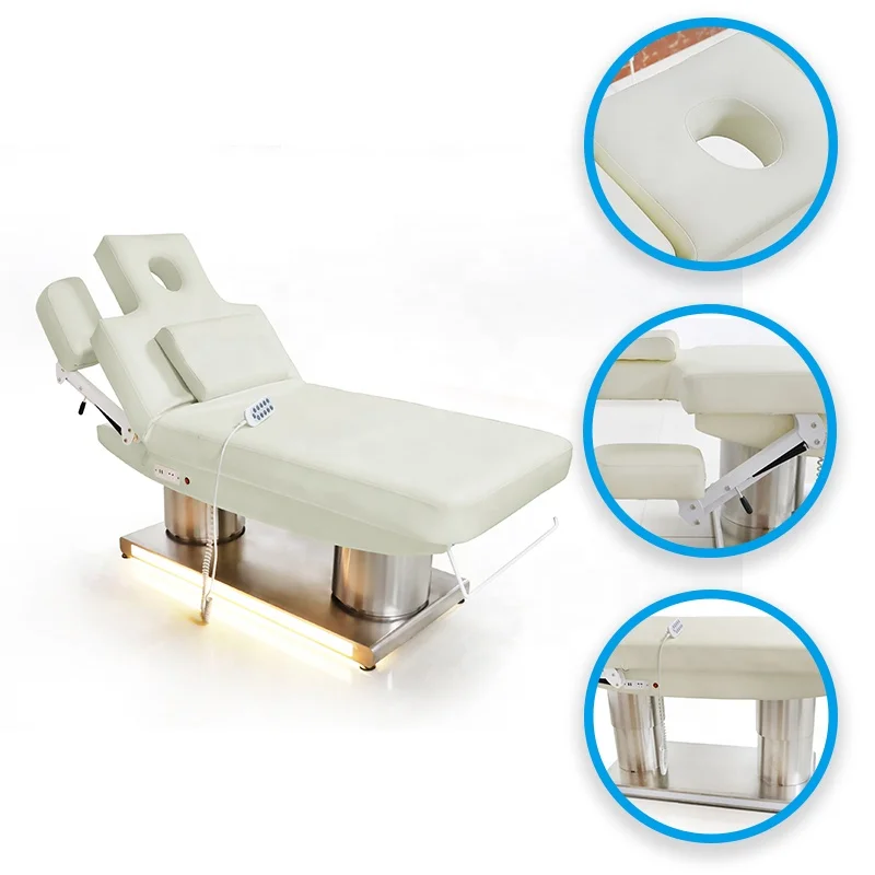 Spa Salon electric massage beds 4 motors heated adjustable beauty treatment chair electric massage table beds