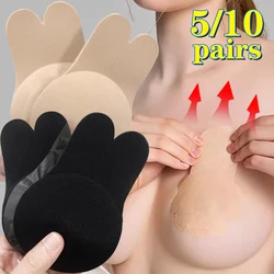 Rabbit Ear Shaped Pull Up Breast Patch Breathable Summer Invisible Thin Style Large Chest Anti Sagging Gathered Upper Bra Pads