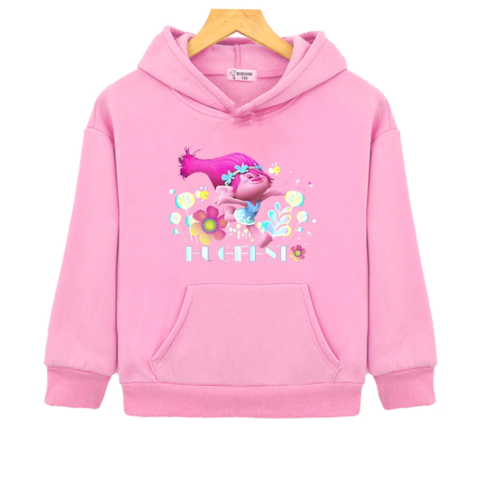 

Толстовки с мультяшным принтом «Тролли», детские свитшоты, удобные и забавные пуловеры для мальчиков и девочек, осенне-зимние детские толстовки с животными