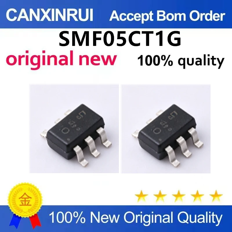 (5pcs-10pcs)Original genuine SMF05CT1G SOT-363 5V/Unidirectional 5-Channel SMT TVS diode