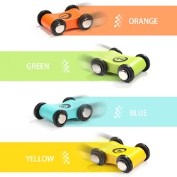 4Pcs bambini Scooter in legno giocattolo pista giocattolo auto per scorrevole Racing Slide sostituzione rampa auto da corsa modello giocattoli per ragazzo Mini Racer