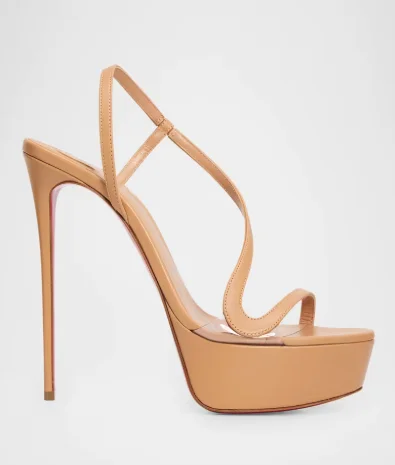 Metallic Leather Platform Stilettos Sandals sexy Rose Gold 2026 Summer High Heels Open Toe Luxury Designer Party Gift Shoes view 6