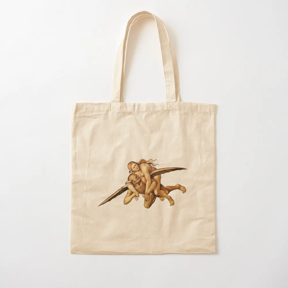 

The Damned In Hell (Demon Detail) - Luca Signorelli Tote Bag hand bags the tote bag Canvas Tote Bag