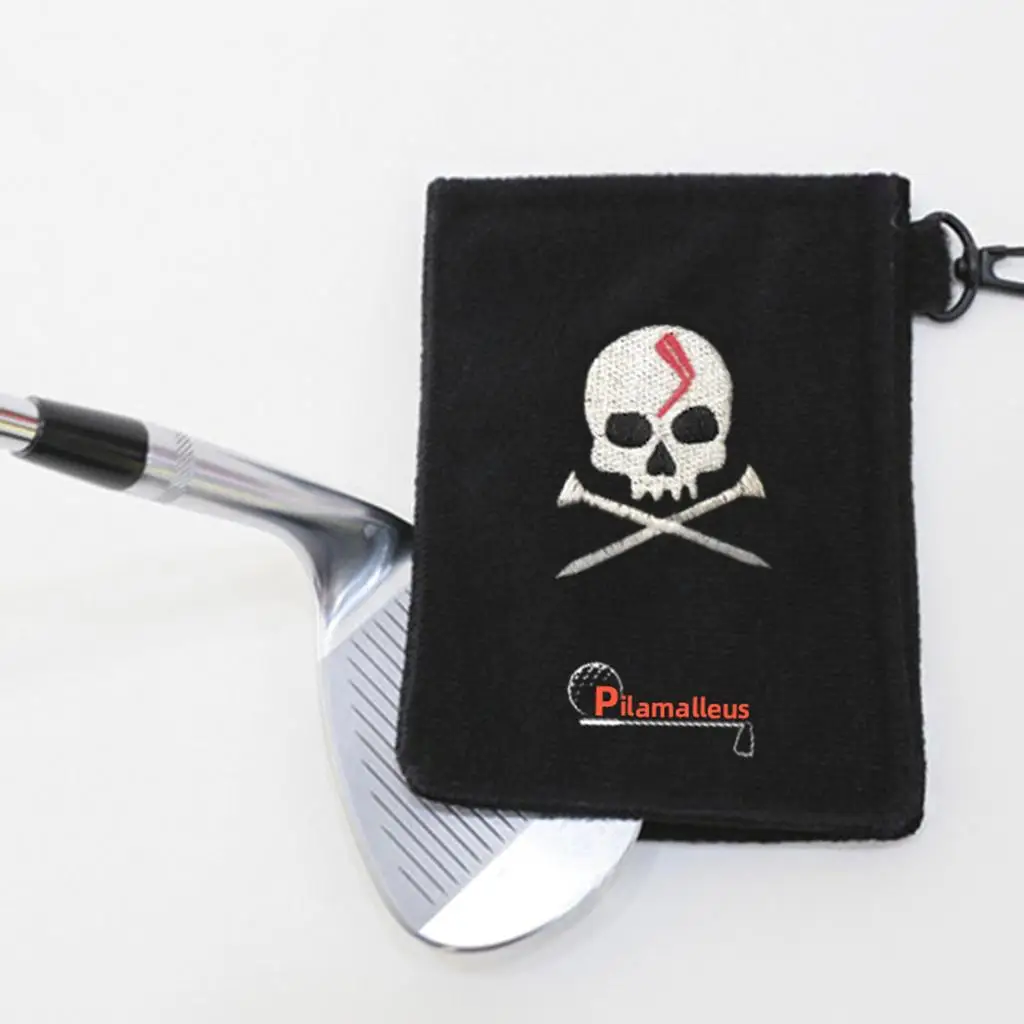 Mini Golf Towel Golf Ball Cleaning Towel Dirt Wiping Golf Ball Towel with Hook for Exercise Travel Accessories Gift - view 3