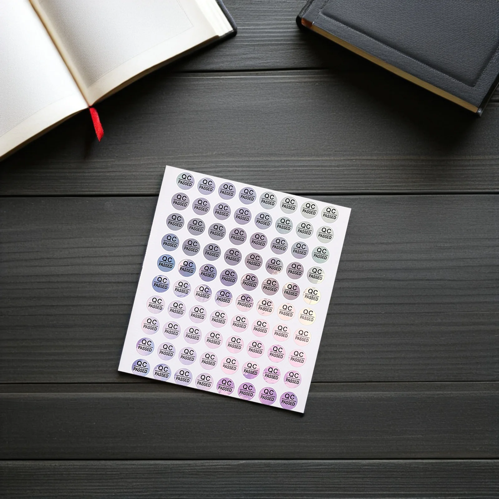 

1600pcs Qc Passed Stickers Adhesive Warehouse Tested Labels For Quality Control Inventory Tracking Shipping Tags Bright