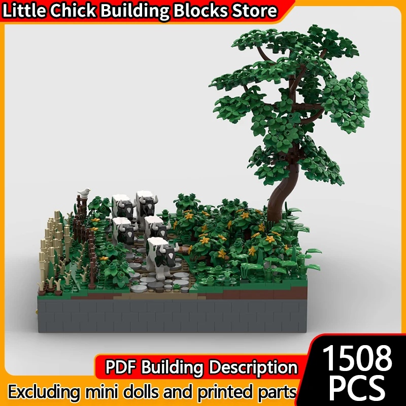 

Модель City Street View MOC, строительные кирпичи, средневековый замок, пейзаж, модульная технология, детские праздничные подарки, сборный игрушечный костюм