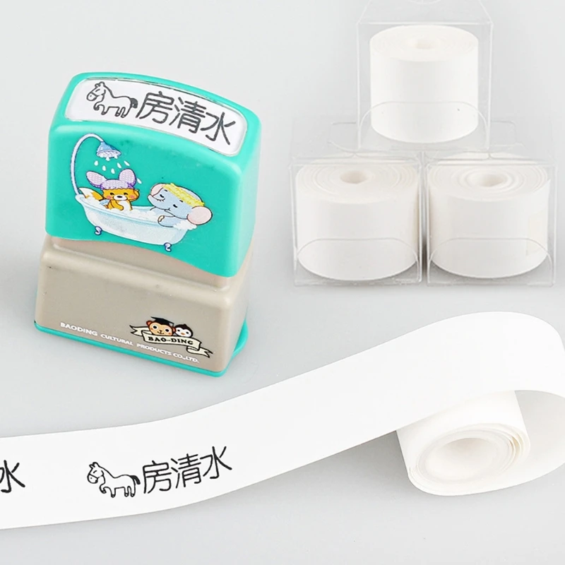 Iron on Clothes Name Label Roll Label Maker Tape Children Skin Safe Label Practical Thermal Label Sticker Clothing Label