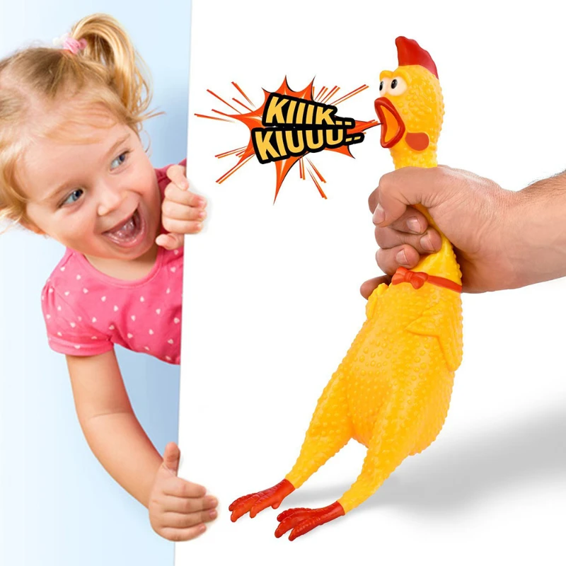 

Hot Screaming Chicken Squeeze Sound Toy Pets Dog Toys Product Shrilling Decompression Tool Squeak Vent Chicken Sensory Toys