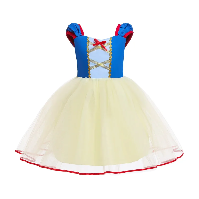 WU01 سندريلا تأثيري حلي ملابس الاطفال للفتيات فستان الأميرة مع قفازات التاج حفلة عيد ميلاد الكرة ثوب الطفل CostuJk5 *!