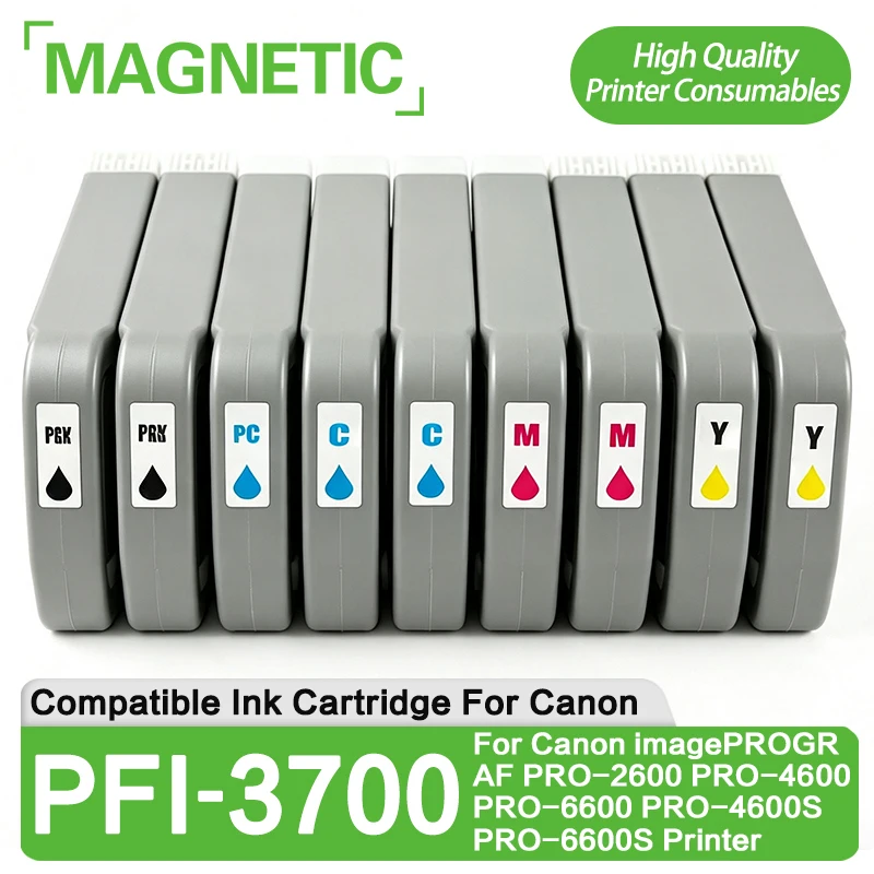PFI-3700 3700 700ML Compatible Ink Cartridge For Canon imagePROGRAF PRO-2600 PRO-4600 PRO-6600 PRO-4600S PRO-6600S Printer