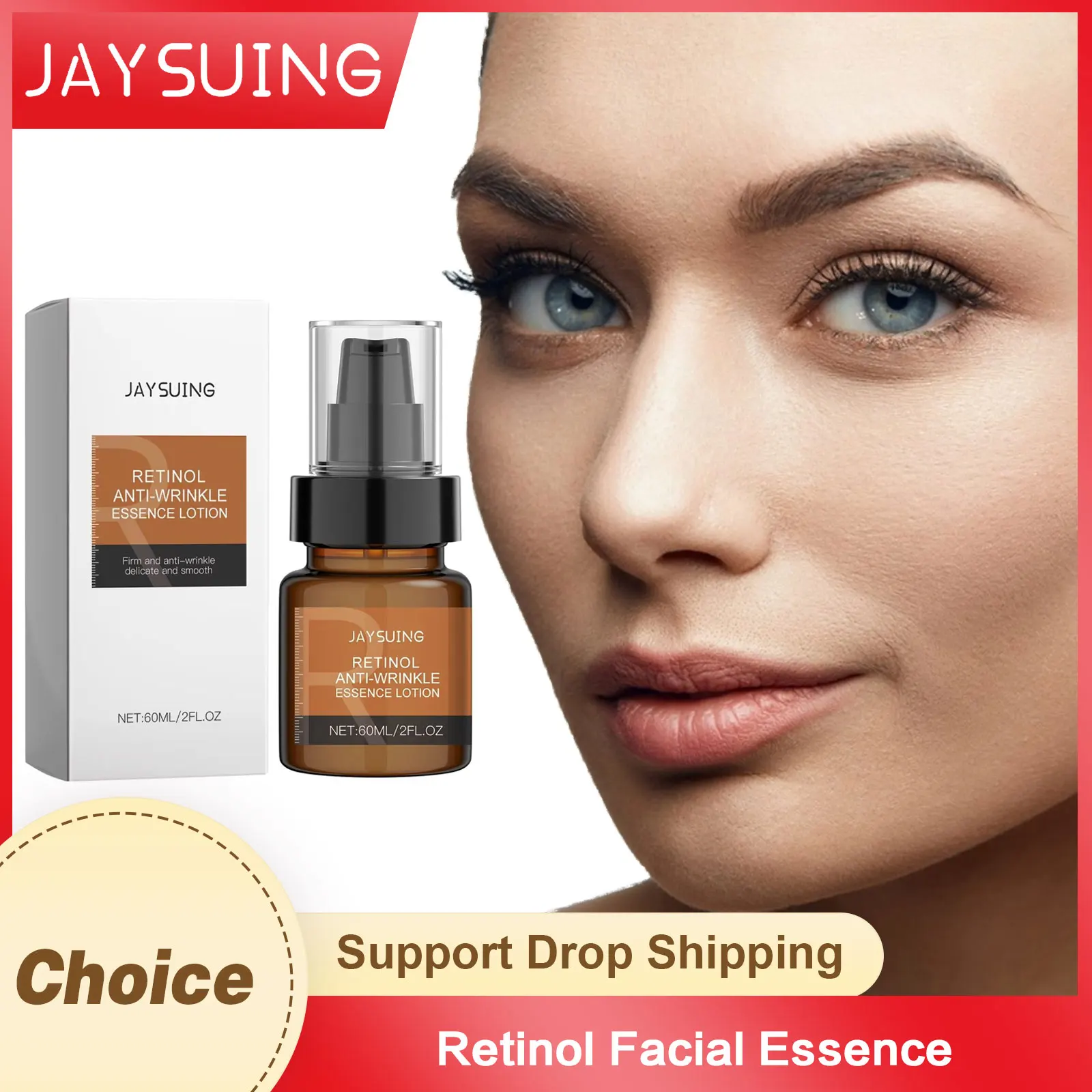 

Retinol Facial Serum Anti-Wrinkle Hyaluronic Acid Fade Fine Line Firming Tighten Improve Dullness Moisturizing Repairing Essence