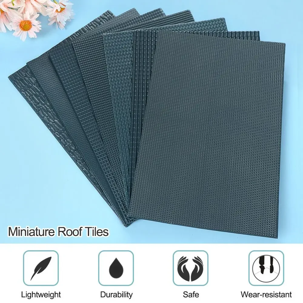 4sheets High Quality DIY Toy Lightweight Miniature Roof Tiles Landscape Sand Table Model Building Layout