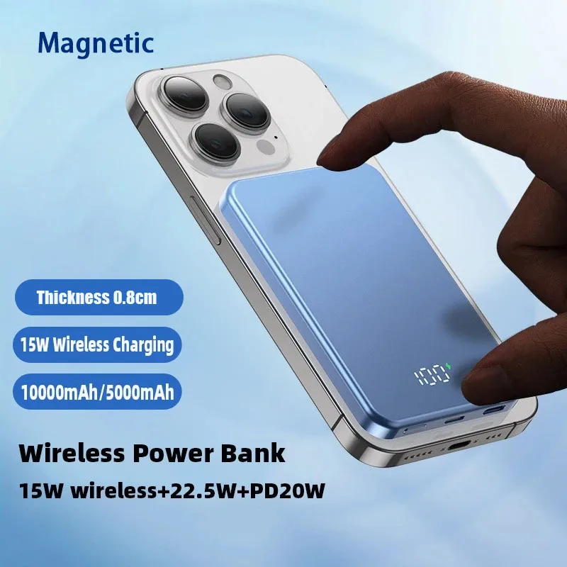 

Portable Magsafe Power Bank 20000mAh PD20W Fast Charging External Spare Battery ForMobile Phone and Computer Charging Xiaomi
