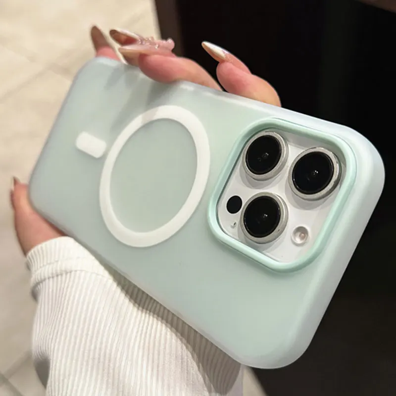Роскошный-магнитный-чехол-ярких-цветов-2-в-1-для-iphone-17-16-15-14-13-12-11-pro-max-plus-для-magsafe-wireless-charge-matte-cover