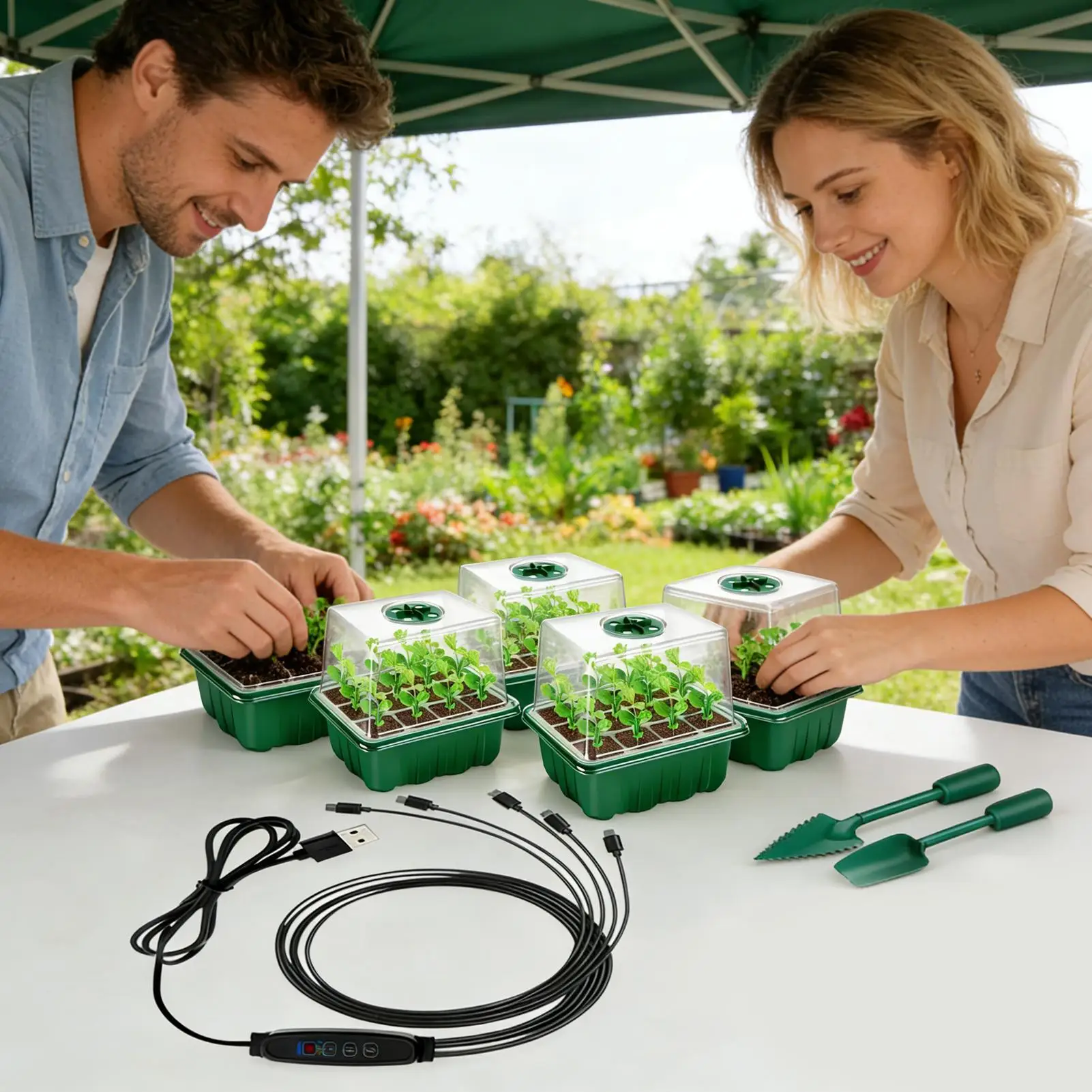 

Plant Starter Trays 5 Pieces Planting Holder Planting Tray Kit For Beginner Gardeners Friends Enthusiast Vegetable Flower