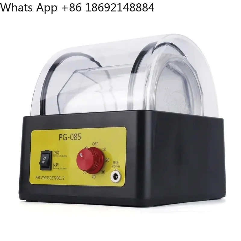 PG-085 Roller Barrel Polishing Machine for Gold Silver Jewelry Cultural Play Crafts Cleaning and Deburring Small Roller