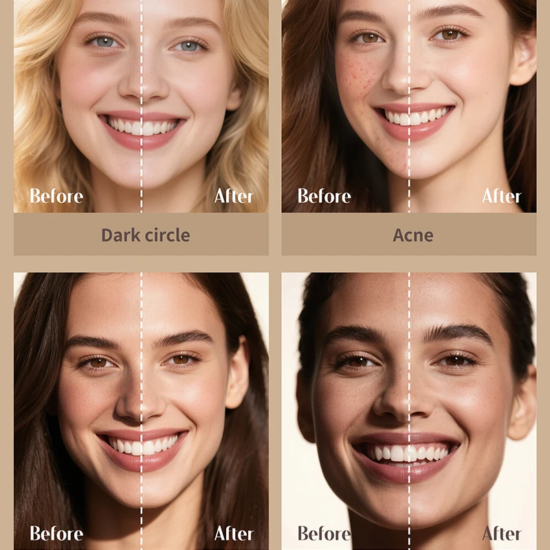 Langdurige concealer zonder make-up af te trekken Lichtgewicht en huidvriendelijk Meerdere kleuren om de huidskleur nauwkeurig te passen