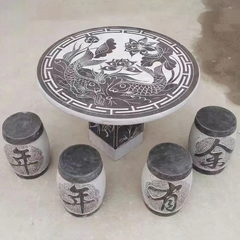 قالب طاولة أسمنتي نموذج مقعد حديقة الفناء الخارجي محلي الصنع #3