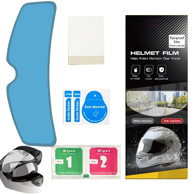 Motorcycle Helmet Visor Film Anti Fog Clear Anti-Fog Insert Stickers Visor Lens Weatherproof Helmet Lens Sticker Visor Film