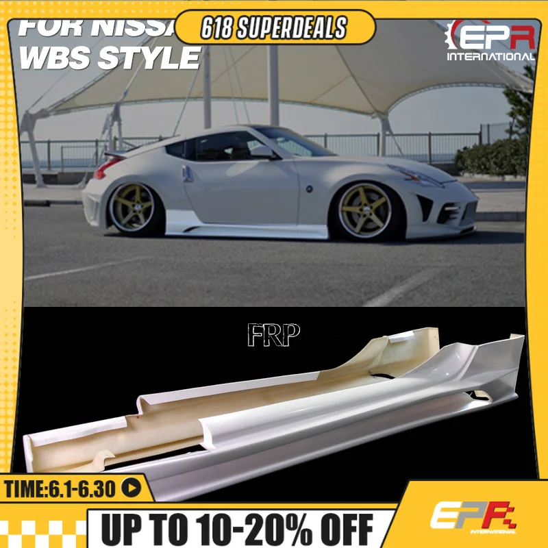 Para 2009-2021 Nissan 370Z Z34 WBS estilo FRP faldas laterales par OEM ajuste