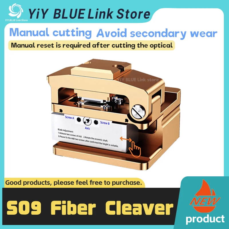 S09 high precision fiber optic cutting knife CNC automatic return knife with waste fiber box skin line bare fiber cutting knife