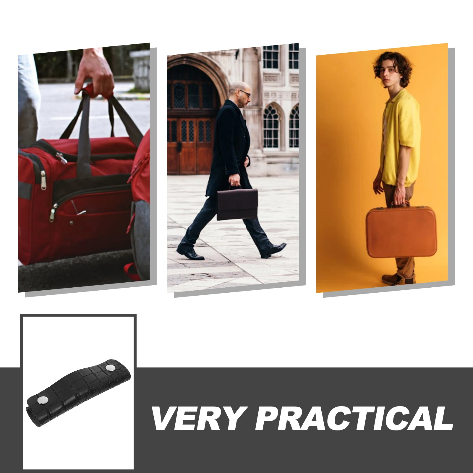 

Pu Luggage H Cover Brown For Suitcase Secure Grip Strap Protector Travel Accessories
