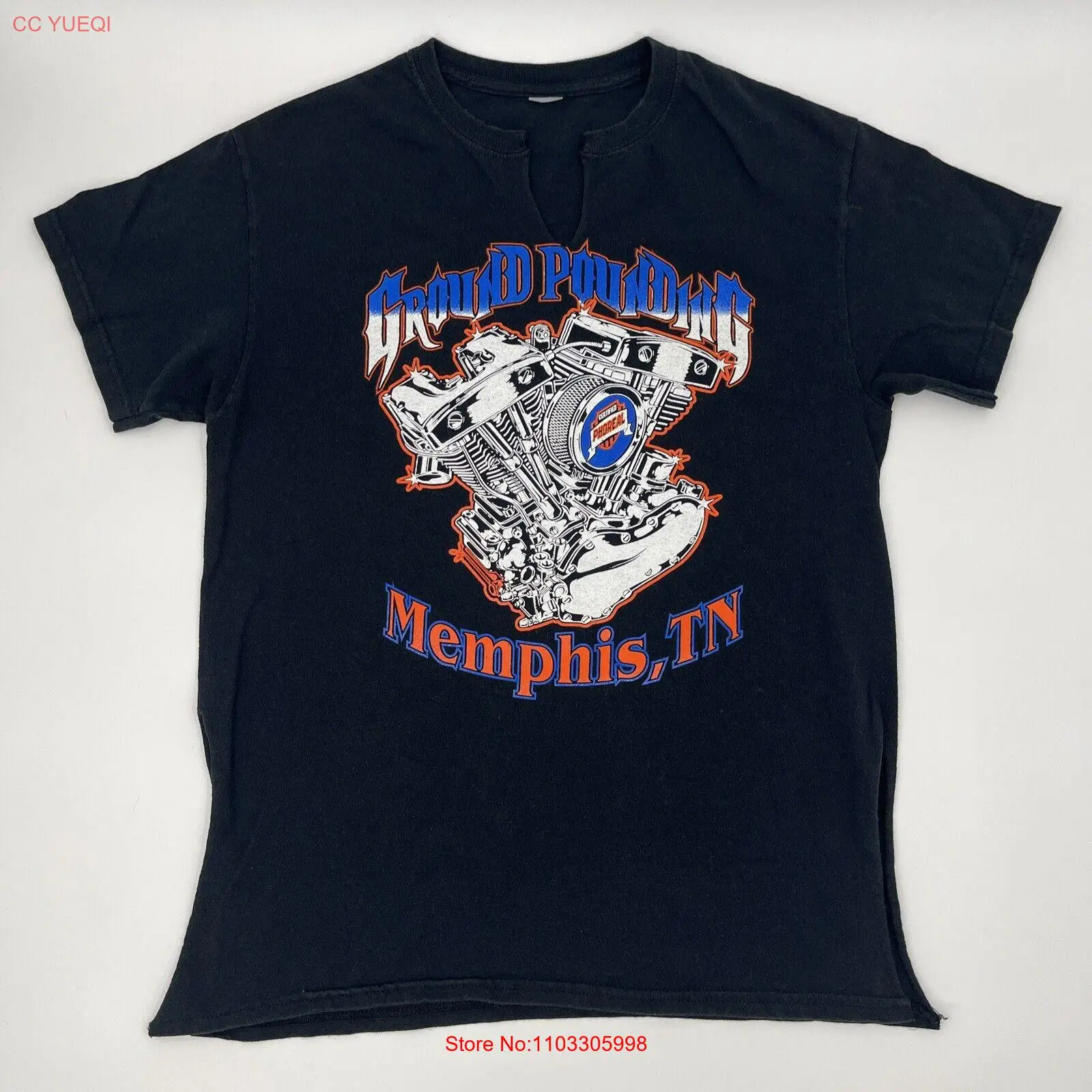 Футболка Memphis Biker — Ground Pounding PhoReal — женская большая футболка — мотоциклетная футболка