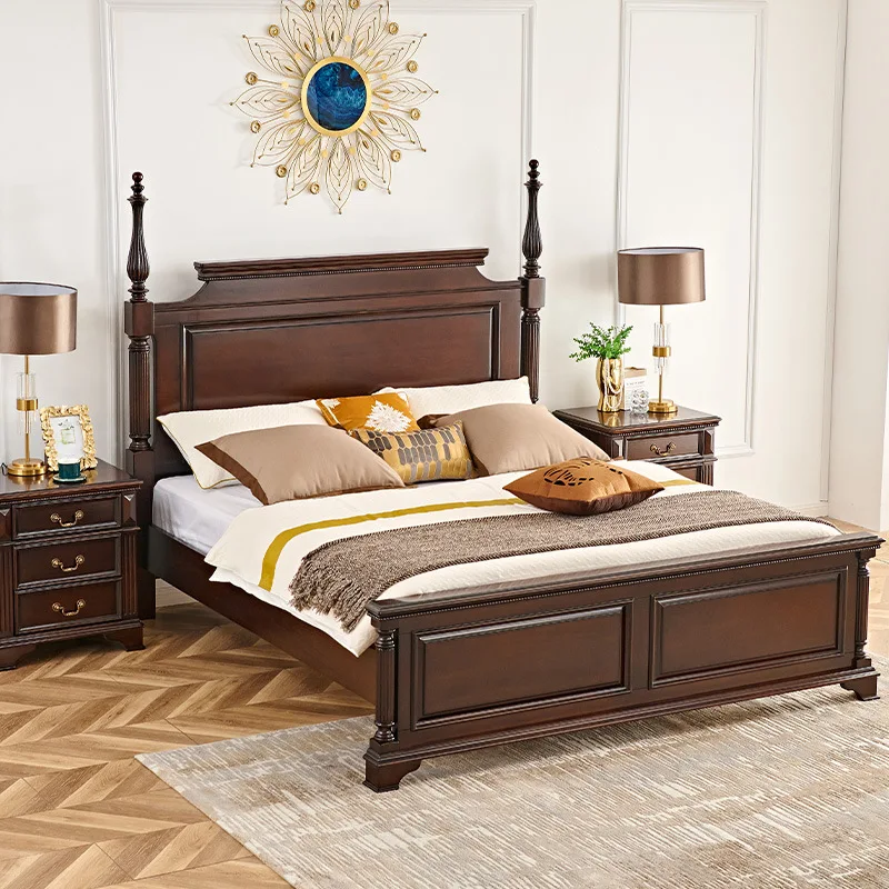 

Двуспальная кровать для главной спальни из цельного массива вишневого дерева, 1,8 метра.