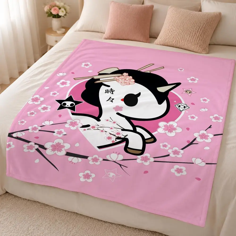 Brand T-Tokidoki Colorful Lifestyle Art Brand Throw 320g Soft Flannel Fleece Throw Blanket Cover Sofa Bed Dorm Nap