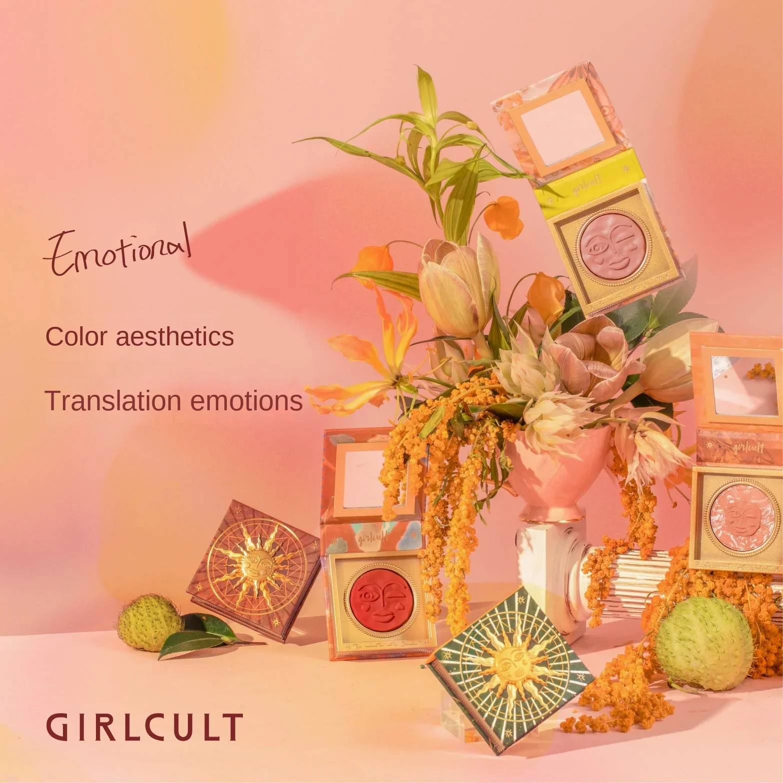 Girlcult Emotional Blush Highlighter Matte Fine Shimmer Blusher Face Cute Makeup Korean Cheek Pressed Powder