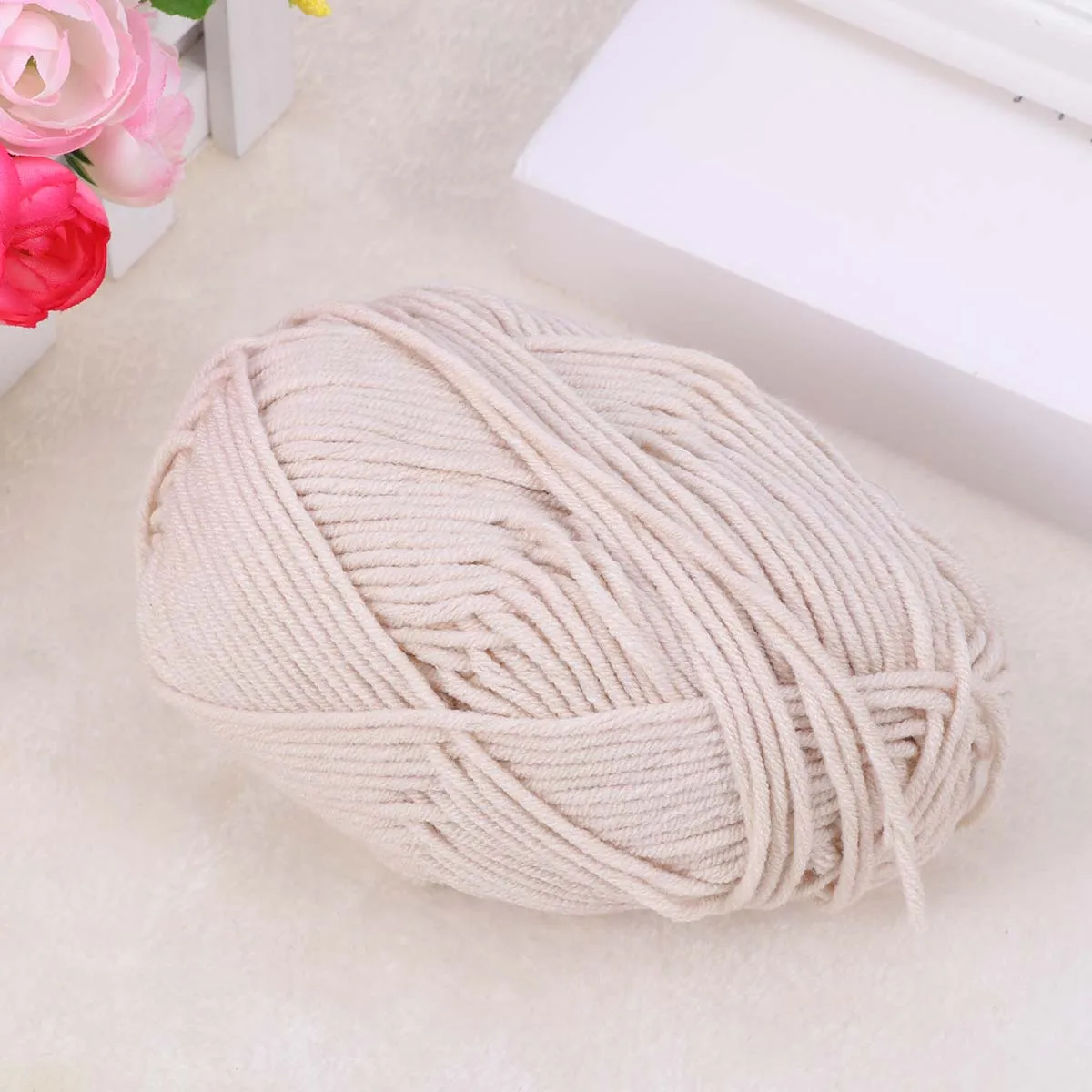 

50 G Chunky Wool Milk Cotton Yarn Knitting Bulky Thick for Crocheting