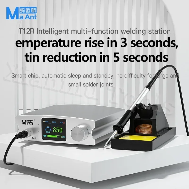 

Паяльная станция MaAnt T12R, 75 Вт, портативный цифровой электронный сварочный стол, 3S, нагрев с паяльником T12 I/K/SK/J/J-01