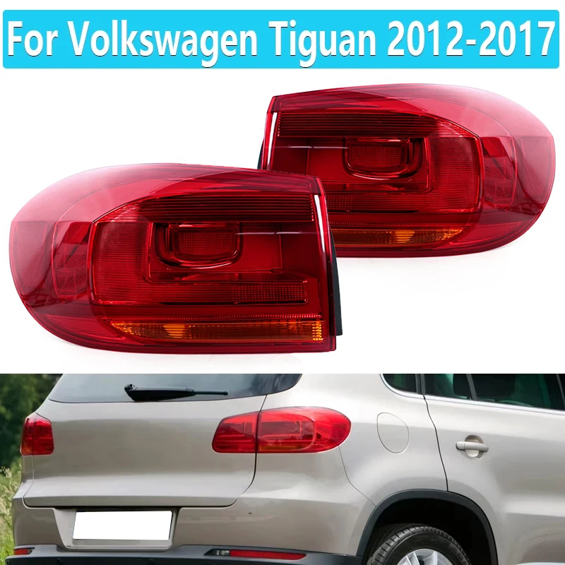 

Car TailLight Cover For Volkswagen Tiguan 2012-2017 Rear Lamp Reversing Brake Fog Light Cover 5N0945095R 5N0945096R Without bulb