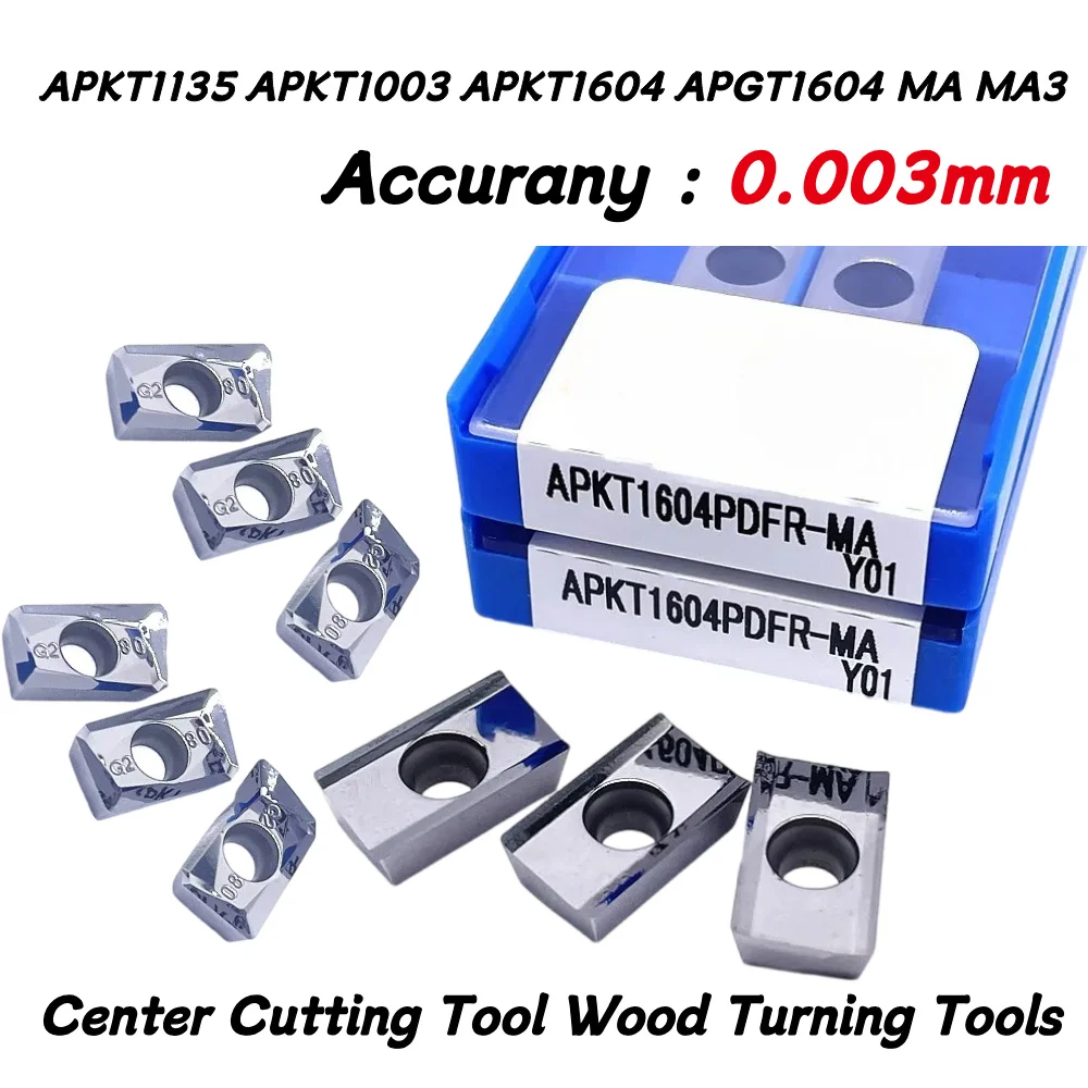 APKT1135 APKT1003 APKT1604 APGT1604 MA MA3 Y01 Aluminum Cutter Blade Mill Tool Machining Center Cutting Tool Wood Turning Tools