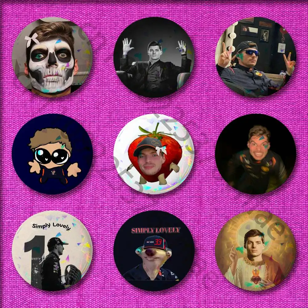 

M-Max V-VerstappenS Badge For 32mm 25mm 44mm 75mm 58mm Round Pin Brooch Insignia Cover Souvenir