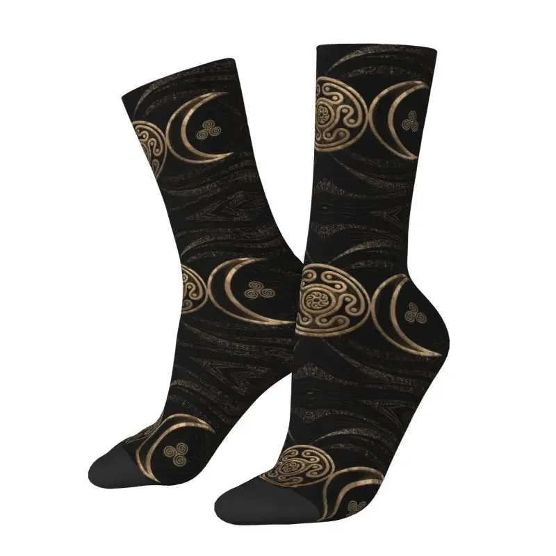 Cool Hecate Wheel Triple Moon Goddess Socks Men Women Warm 3D Print Goth Pentagram Witch Witchcraft Basketball Sports Socks