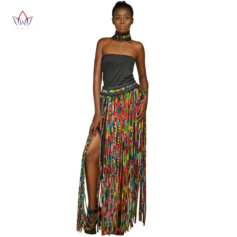 2023 African Beads Handmade Jewelry Skirt African Ankara Necklaces Jewelry Conversion Piece Rope Necklace Shawl Tribal SP017